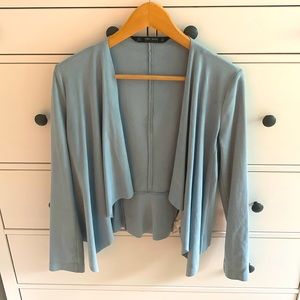 Light blue suede sweater/jacket/second layer
